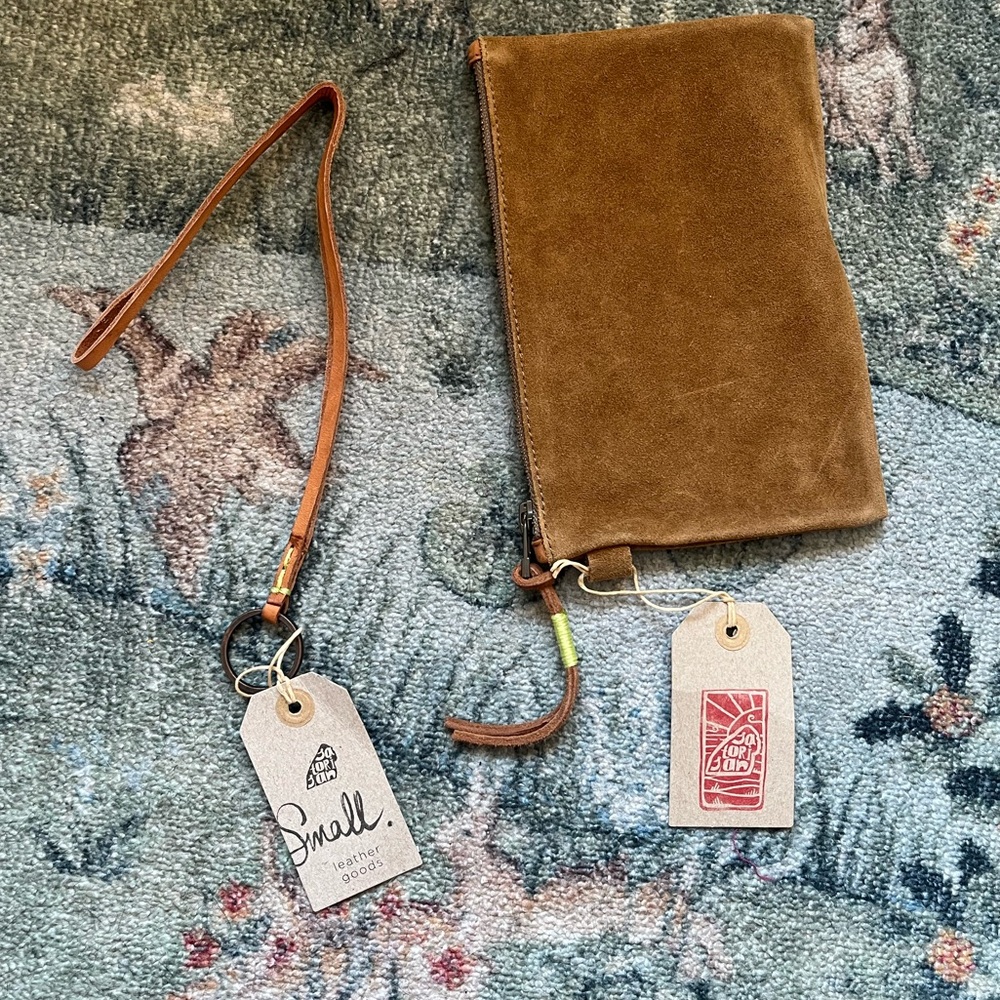 Brown Suede Leather Tote Bag Satorisan - Picture 4 of 6